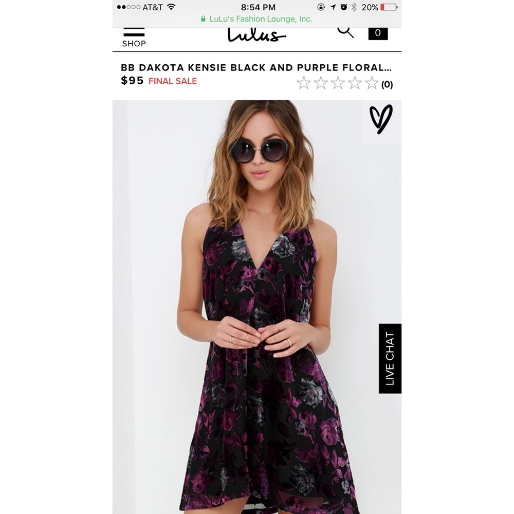 BB Dakota Kenzie Velvet Dress - Picture 4 of 4